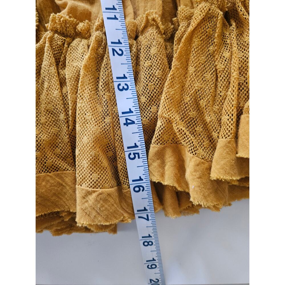 Free People Festival Crinkle Mesh Detail Mini Skirt, Size L - Picture 10 of 10